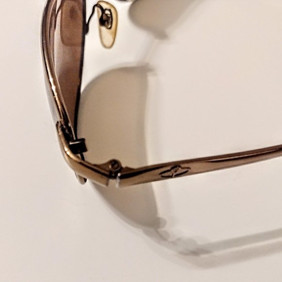 Bronze Finish Fashion Sunglasses ~ Brown Oval Lens ~ Sturdy Metal Frames ~ GVC - Picture 7 of 11